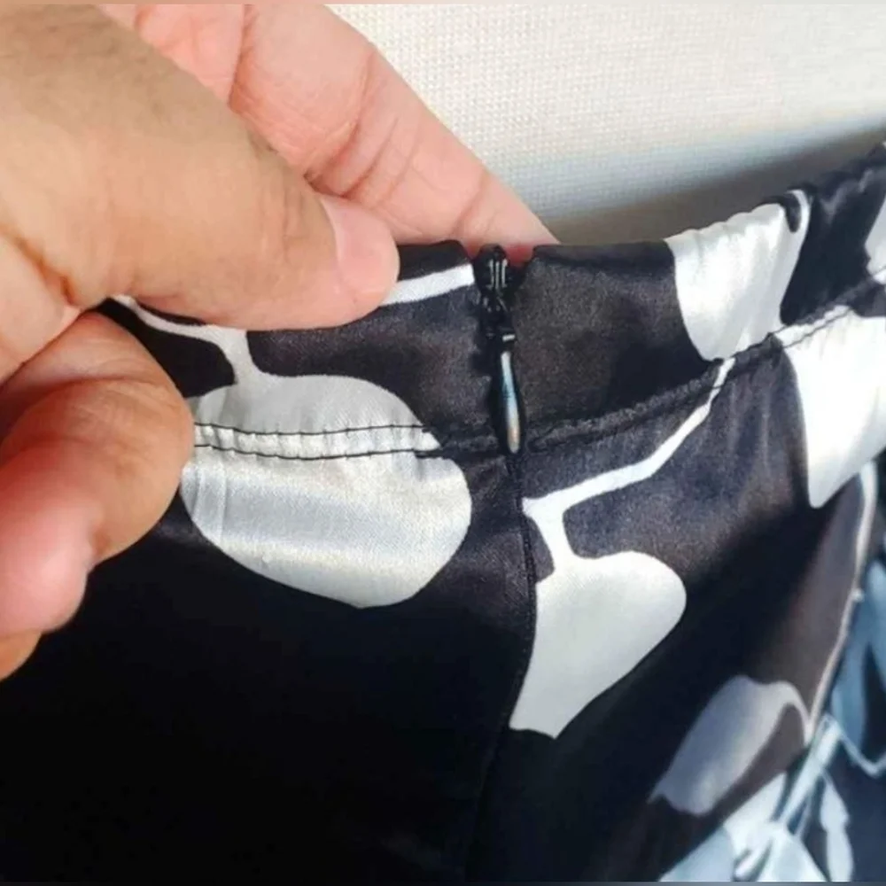 Womens Black/Silver Halter Dress (7) - Picture 4 of 7